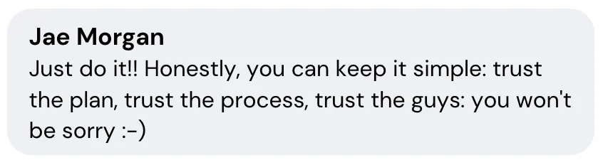 Client message screenshot