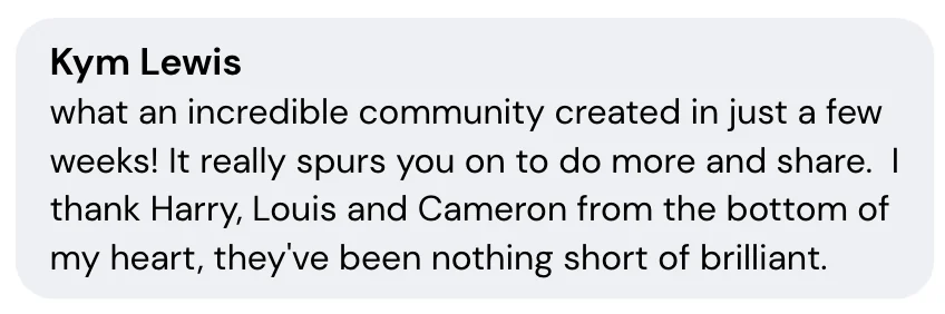 Client message screenshot